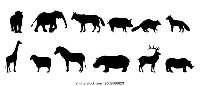 Animal Silhouette collection, collection of animal Silhouette