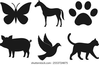 Animal Silhouette Collection vector design