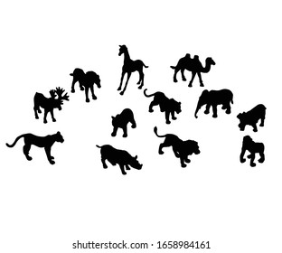 Animal silhouette design commercial use