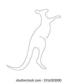 Animal Silhouette Line Drawing Vector Illustration Stock Vector ...