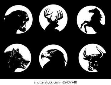 Animal silhouette on moonlight