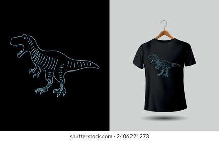 Animal silhouette tshirt design neon color