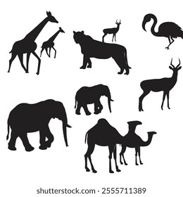 Animal silhouette unicorn black stone
