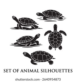 Animal silhouette vector design. Farm animals include chicken, fish, duck, pig, sheep, lamb, and cow vector icons.