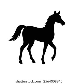 animal silhouette vector on white background.