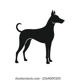 animal silhouette vector on white background.