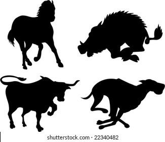 Animal silhouettes