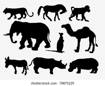 Animal silhouetts