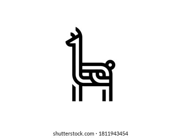 Animal para el diseño simple del logo. Plantilla de vector animal