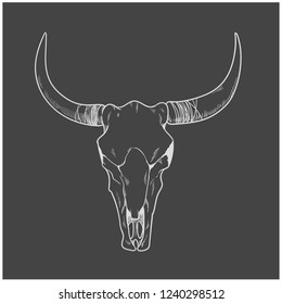 Animal skeleton. Tattoo art design. Book illustration.