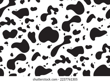 Animal skin  Cow pattern hand drawn abstract animal skin modern fashion trends with soft color sets black and white monochrome vector fashionable suitable for print woman trouser seamless pattern