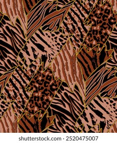 animal skin illustration. seamless pattern design.