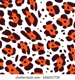 Animal Skin Leopar Pattern print on background Vektör