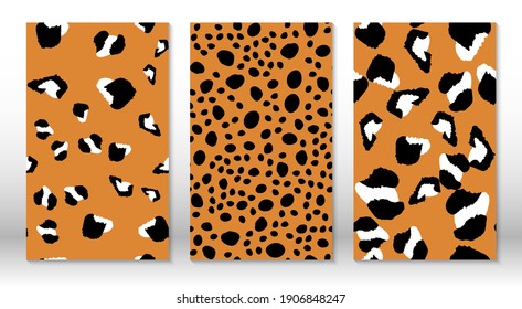 Patrón de leopardo de la piel animal. Huella de guepardo. Cubre la plantilla de diseño. Diseño de impresión de leopardo.