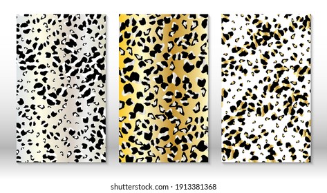 Animal skin leopard pattern. Cheetah print. Covers design template. Leopard print design.