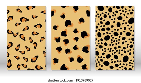 Animal skin leopard pattern. Cheetah print. Covers design template. Leopard print design.