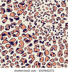 animal skin leopard pattern in vector