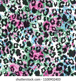 animal skin leopard pattern in vector