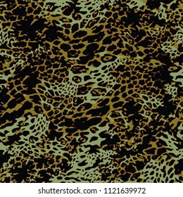 Animal skin leopard pattern in vector