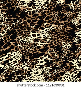 Animal skin leopard pattern in vector