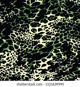 Animal skin leopard pattern in vector