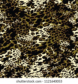 Animal skin leopard pattern in vector