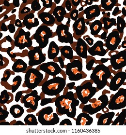 animal skin leopard pattern in vector