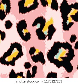 animal skin leopard pattern in vector