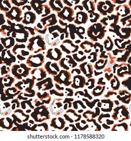 animal skin leopard pattern in vector