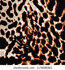 animal skin leopard pattern in vector