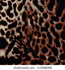 animal skin leopard pattern in vector