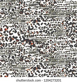 animal skin leopard pattern in vector