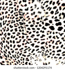animal skin leopard pattern in vector