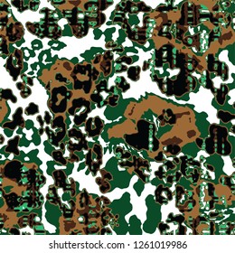 animal skin leopard pattern in vector - Vektör