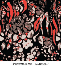 animal skin leopard pattern in vector - Vektör