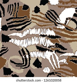 animal skin leopard pattern in vector - Vektör