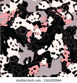 animal skin leopard pattern in vector - Vektör