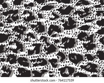 animal skin leopard pattern in vector