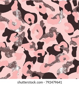 animal skin leopard pattern in vector