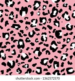 animal skin leopard seamless pattern in vector - Vector 