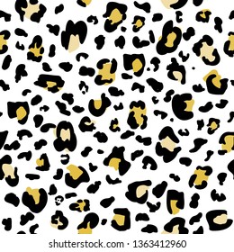 animal skin leopard seamless pattern in vector 