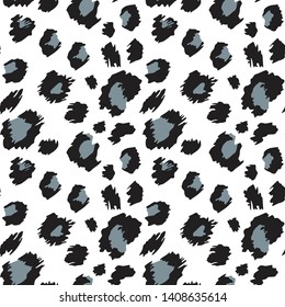 Animal Skin Leopard seamless Pattern print on background Vektör