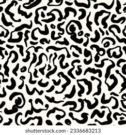 Animal skin like seamless repeat pattern. Random placed, vector abstract wild life all over surface print.