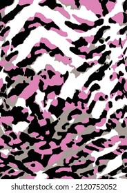 Animal skin pattern, tiger painting seamless skin design
