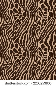 Animal skin pattern, wildlife decorative seamless design