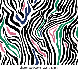 Animal skin pattern, zebra seamless design