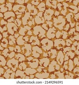 Animal skin print. Leopard`s spotted fur seamless pattern design. Trendy abstract texture with brush strokes, rosettes. Trendy vector illustration for surface wrapping, fabric design