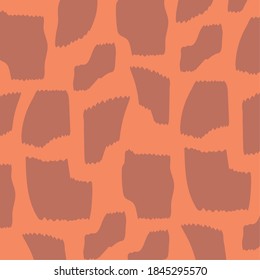 animal skin print pattern, brown spotted fashion texture vector illustration