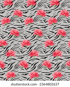 Animal, Skin, Rose, background, pattern