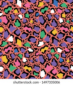 Animal skin Seamless leopard pattern vector. Leopard pattern design, vector illustration background. Textile print design.
